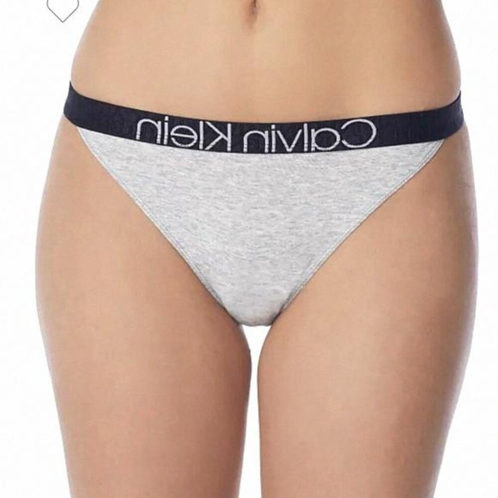 💖MEGA SALE💖Calvin Klein Panties Womens COMFORT Grey QF6880-060 TANGA LEG CK